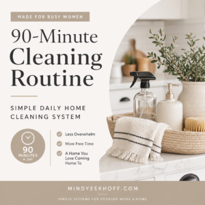 90-Minute Cleaning Routine Printable | Simple Daily Home Cleaning System