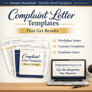 Complaint Letter Templates That Get Results | Professional Workplace & Customer Complaint Toolkit