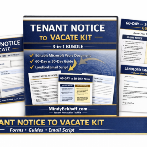 Tenant Notice to Vacate | 30-Day & 60-Day Notice Letter